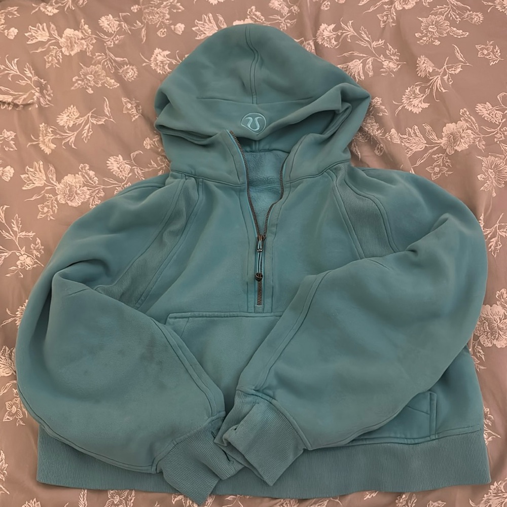 Lululemon Half Zip Scuba in Blue